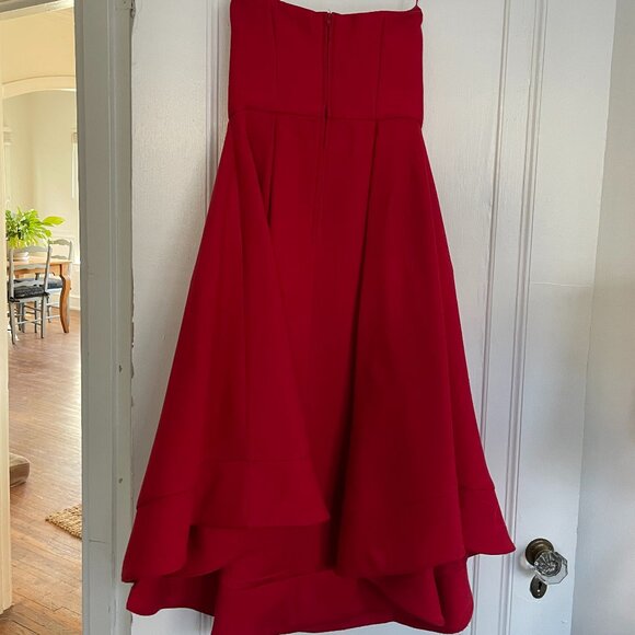 C/MEO Collective Strapless Making Waves Dress in Cherry (S) - Picture 5 of 5